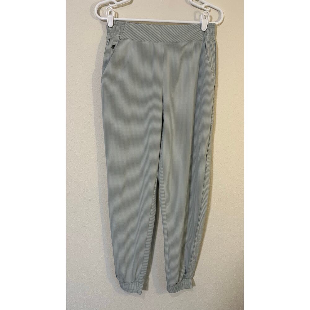 Athleta Women's Size 6 Brookline Textured Jogger City Stripe Coast Grey Blue